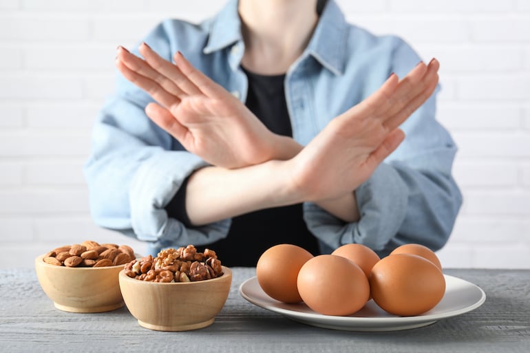 Concepto de alergias alimentarias.