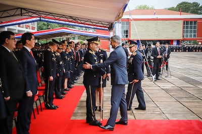 En la última ceremonia de honor en la Academia de Policía, el comandante Gilberto Fleitas destacó que el mandatario nunca lo llamó a pedirte designaciones o traslados.