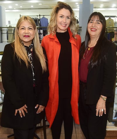 Miriam Riveros, Marta Rozas y Mirta Irrazábal.