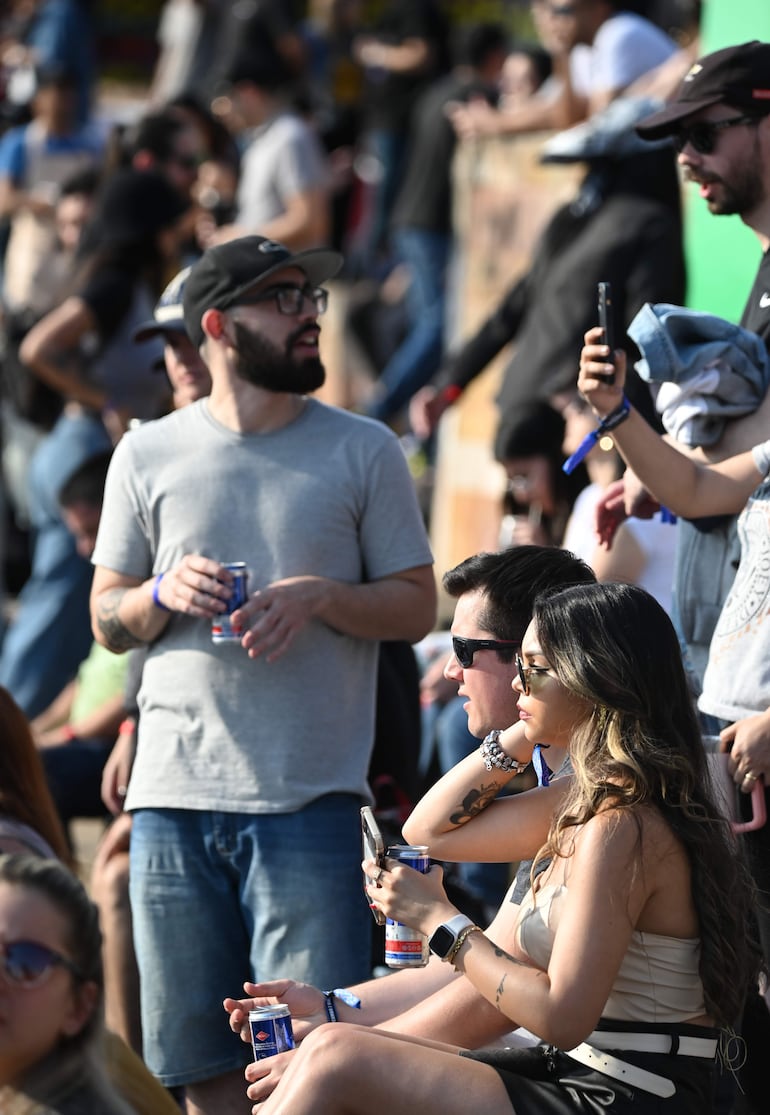 Disfrutando del concierto.