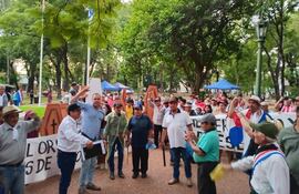 Plaza Uruguaya, lugar de concentración antes de la marcha prevista para hoy, martes.