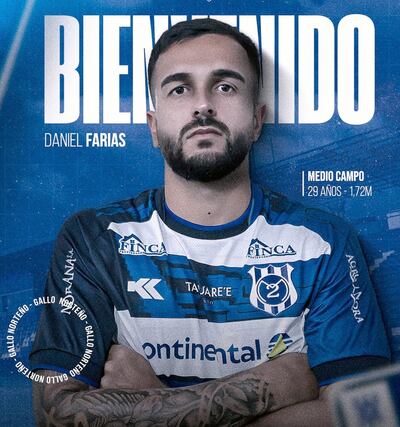 Presentación de Daniel Farías Oliveira como nuevo futbolista del Sportivo 2 de Mayo de Pedro Juan Caballero.