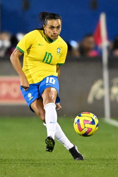 Marta, talentosa futbolista de la selección brasileña que participará en el Mundial Femenino 2023.