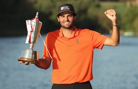 Eugenio López-Chacarra, líder del Open de Italia de golf.