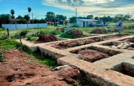 Construcción para la futura USF de Ñu Po`i, Itauguá, se encuentra paralizada por el Ministerio de Salud. La empresa encargada es Kuarahy Ingeniería.