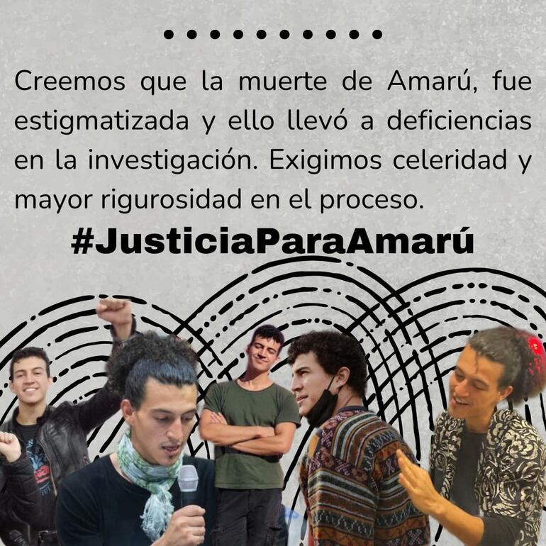 Familia y amigos de Amarú exigen necropsia y justicia.