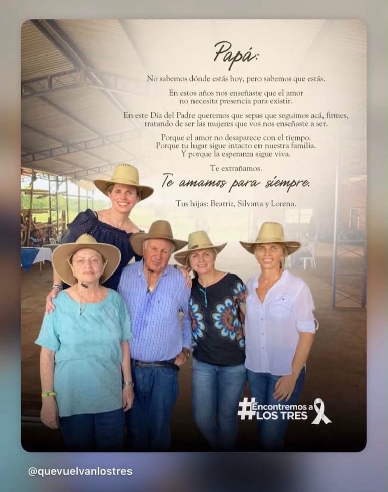 Día del Padre: hijas de secuestrado se expresan en esta fecha especial - Nacionales
