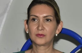 Monica Relcade, ministra de Trabajo, Empleo y Seguridad Social (MTESS), en la reunión con los dirigentes sindicales.