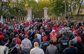Manifestación de agricultores franceses contra el acuerdo UE-Mercosur.
