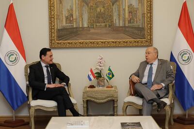 Los cancilleres Rubén Ramírez, de Paraguay, y Mauro Vieira, de Brasil (i). (Foto: gentileza MRE)