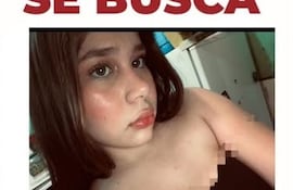 Ariadna Magalí Brítez Pereira, de 15 años, está desaparecida desde el domingo.