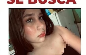 Ariadna Magalí Brítez Pereira, de 15 años, está desaparecida desde el domingo.