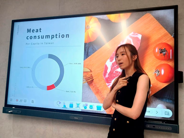 Erica Tseng, directora de marca de Thomas Meat de Taiwán. Tienda boutique de Taiwán, llamada Thomas Meat, vende carne paraguaya a precios premium.