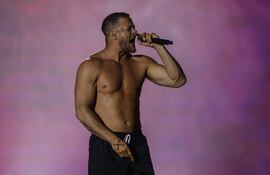 Dan Reynolds, vocalista de Imagine Dragons, durante el show que ofreció la banda estadounidense en el cierre de la segunda jornada de Rock in Río.
