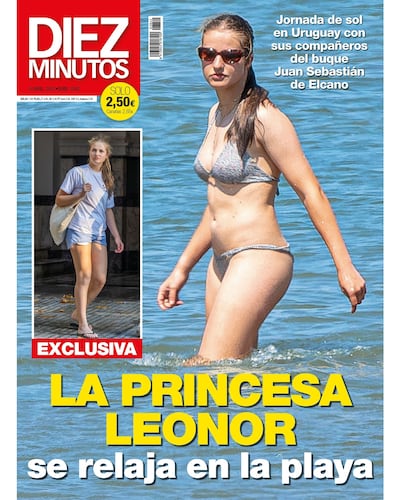 La princesa Leonor en bikini en la portada de la revista Diez Minutos.
