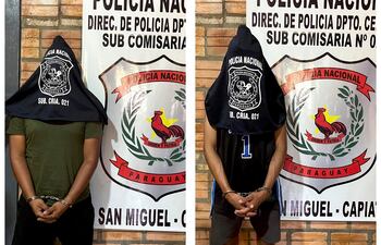 Capturan a dos hombres por hurto de combustible.