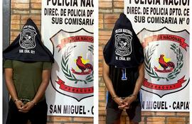 Capturan a dos hombres por hurto de combustible.