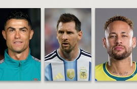 Cristino Ronaldo, Lionel Messi y Neymar.