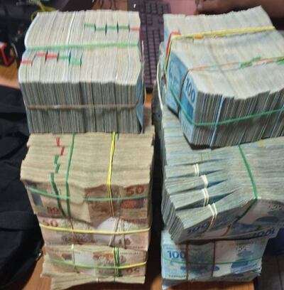 El millonario monto incautado del poder de los brasileños.