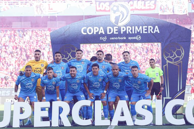 El equipo de Olimpia que igualó en en el superclásico ante Cerro Porteño, en la Fecha 17 del torneo Clausura.