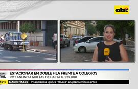 Estacionar en doble fila frente a colegios