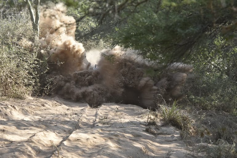 Tramo de la Etapa 1 del Rally del Chaco 2025.