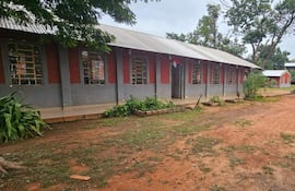 La humilde Escuela Básica N° 1334 Don Isaac Ortíz del MEC, del distrito de Zanja Pytã, en el departamento de Amambay.