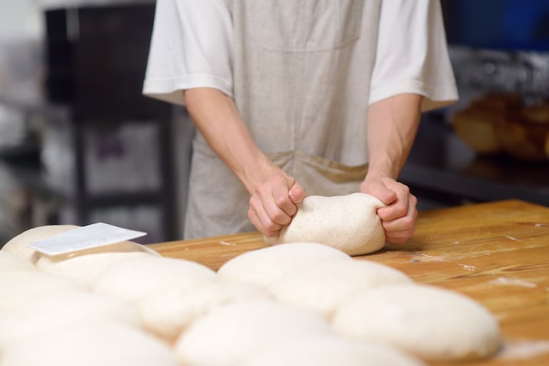 Concepto de pan de masa madre.