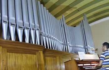 Órgano de la Catedral Metropolitana de Asunción. Foto de archivo. Imagen dee referencia.