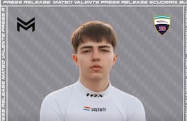 Mateo Valente, de 17 años, listo para un nuevo y gran desafío.