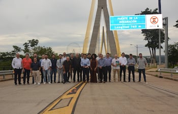 La comitiva empresarial que visitó Presidente Franco con el objetivo de conocer las condiciones y oportunidades de inversión.