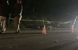 Imagen del accidente en el que un joven falleció tras chocar su motocicleta contra un caballo.