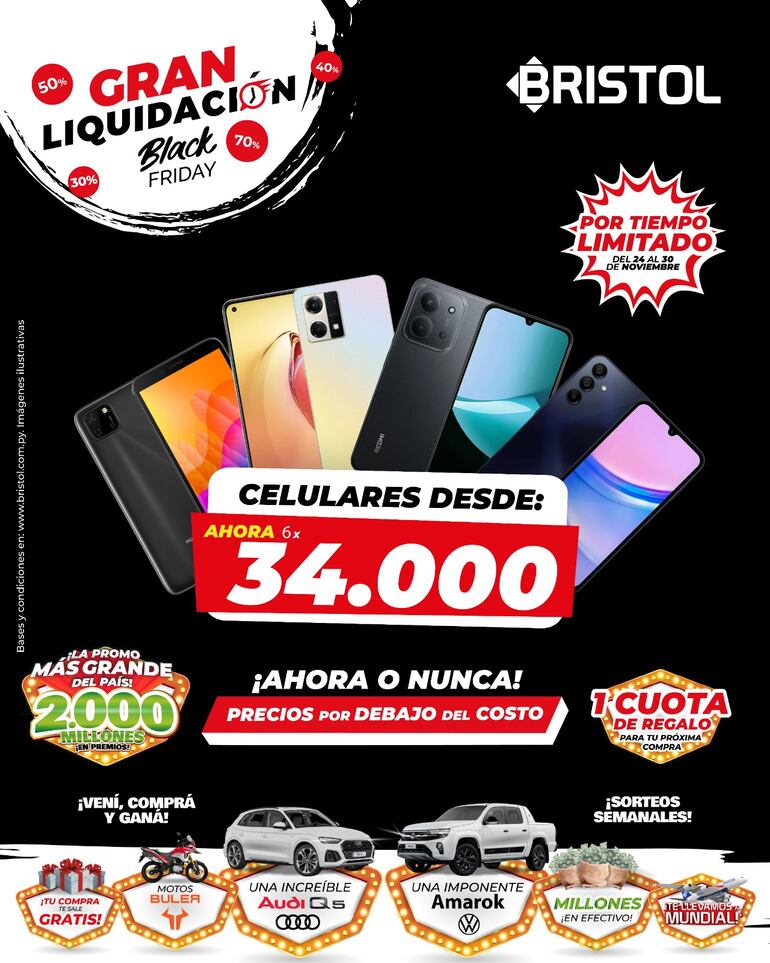 Una oportunidad única para comprar celulares, con cuotas desde G. 34.000.