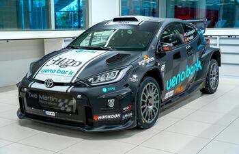 Así luce el Toyota Yaris de Diego Domínguez y Rogelio Peñate.