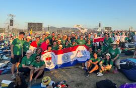 Jóvenes paraguayos participaron, este fin de semana, en actividades religiosas con el papa León XIV, en Roma.
