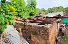 De esta manera quedó la vivienda de Dima Ester Benítez Espínola.
