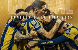 Con esta imagen, Rosario Central festejó ser el “Campeón de Liga” de la Liga Profesional Argentina.