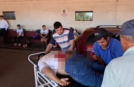 Juan Alberto Duarte Troche, cuando fue ingresado al Hospital Regional de Ciudad del Este.