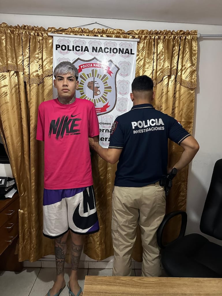 Carlos Joel Mitre Martínez, uno de los jóvenes detenidos en el sitio allanado en la compañía Itapuami.