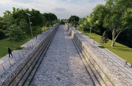 La obra contempla la construcción de canales y muros de contención, así como la instalación de sistemas de drenaje subterráneo en puntos críticos.
