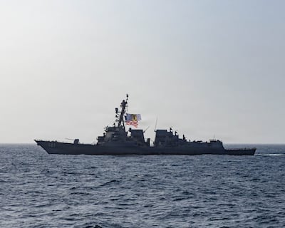 Un buque de guerra de la Armada de los Estados Unidos en la zona del conflicto. (Comando Central de los Estados Unidos)