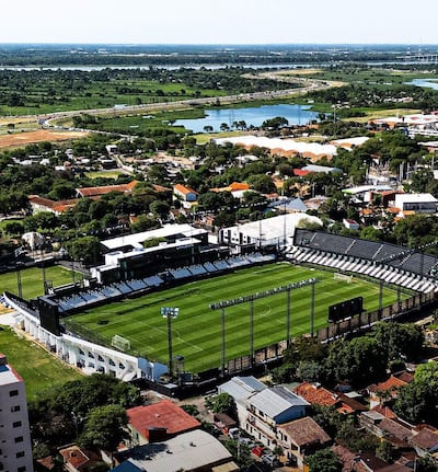 Estadio La Huerta, sede del partido de este lunes entre el local Libertad y el Sportivo San Lorenzo, por la sexta fecha del campeonato Clausura 2026.