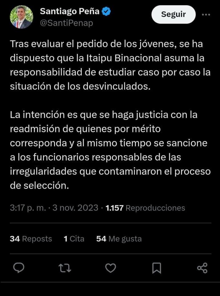 Comunicado tema desvinculados de Itaipu 03-11-2023