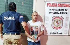 Rubén Villalba tras su detención el lunes en Yasy Cañy.