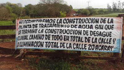 Los pobladores de Minga Guazú recurrieron a pasacalles para exigir varias obras de mejoras al MOPC.