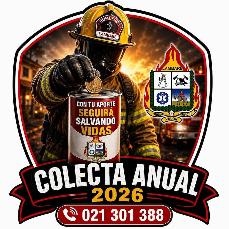 Bomberos voluntarios de Lambaré salen a las calles para recaudar fondos