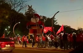 La intendenta denunció que un grupo de personas atacó los adornos navideños.