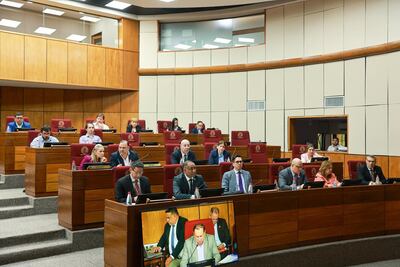 Sesión de la Comisión de Asuntos Constitucionales de la Cámara de Senadores. (Gentileza)
