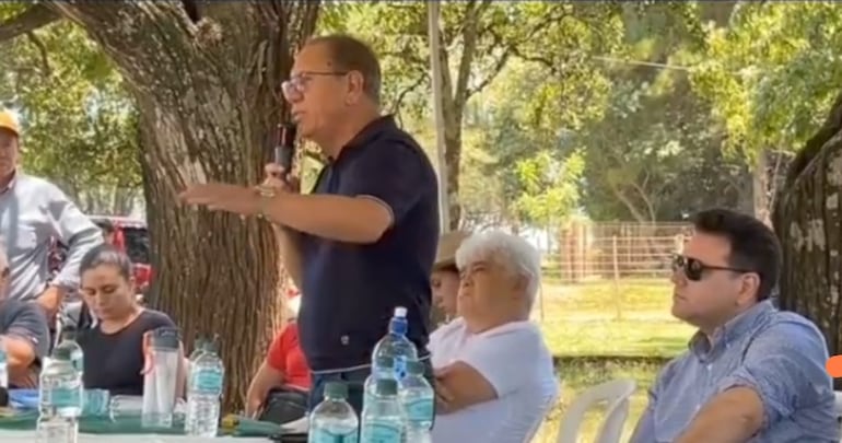El cuestionado discurso fue durante una firma de convenio entre Lampa y el Mades.