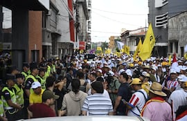 marcha protesta Asunción Caja fiscal